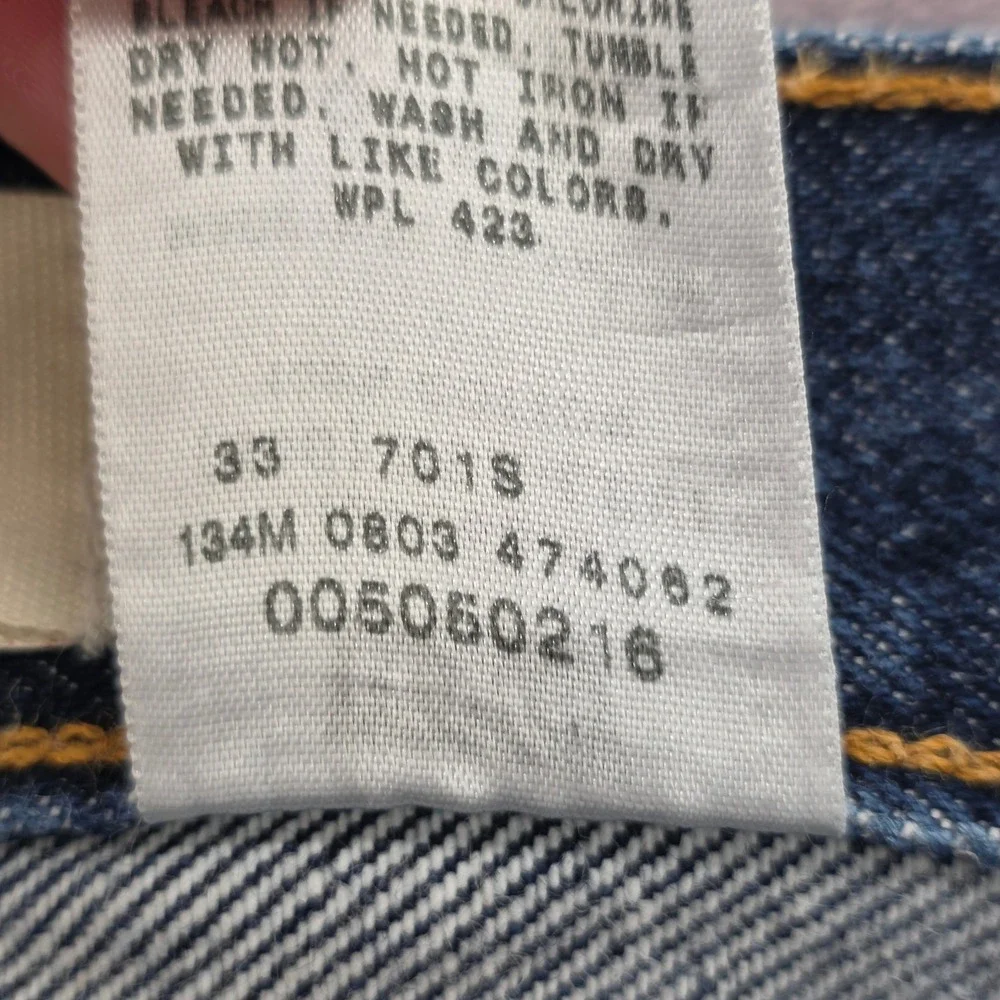Vintage Levis 505 Jeans Mens 36x30 Dark Wash Straight Leg Regular Fit Denim Y2K